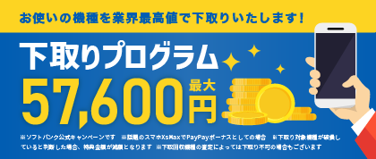 下取りプログラム最大57,600円