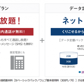 スマ放題　基本プランとデータ定額パック