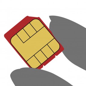 SIMカードって何?ケータイに差し込むこの小さなカードです。