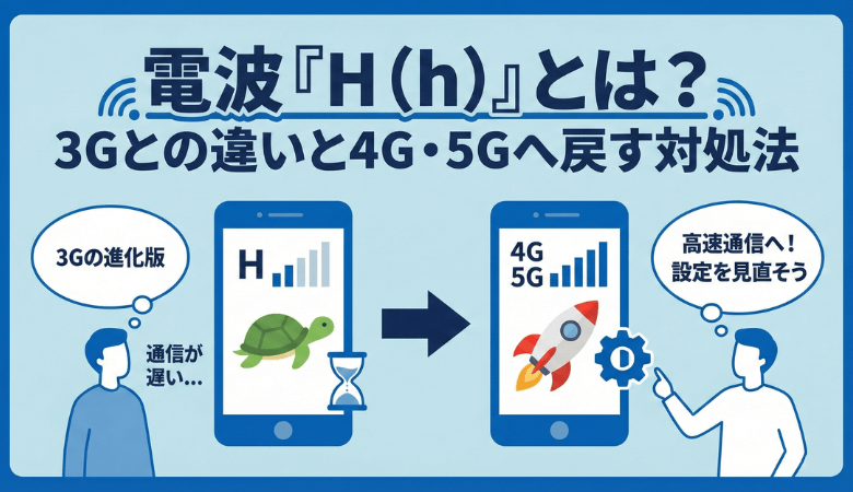 電波「H（h）」とは？3Gとの違いと4G・5Gへ戻す対処法【最新】