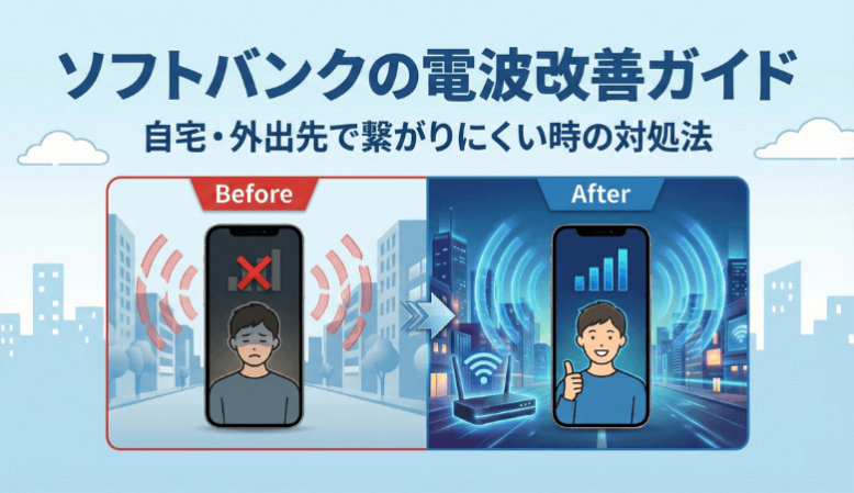ソフトバンクの電波改善ガイド｜自宅・外出先で繋がりにくい対処法