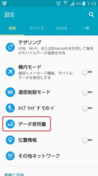 スマホ・iphoneの機能で通信量を確認