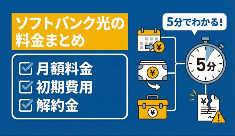 ソフトバンク光の料金まとめ｜月額・初期費用・解約金を徹底解説