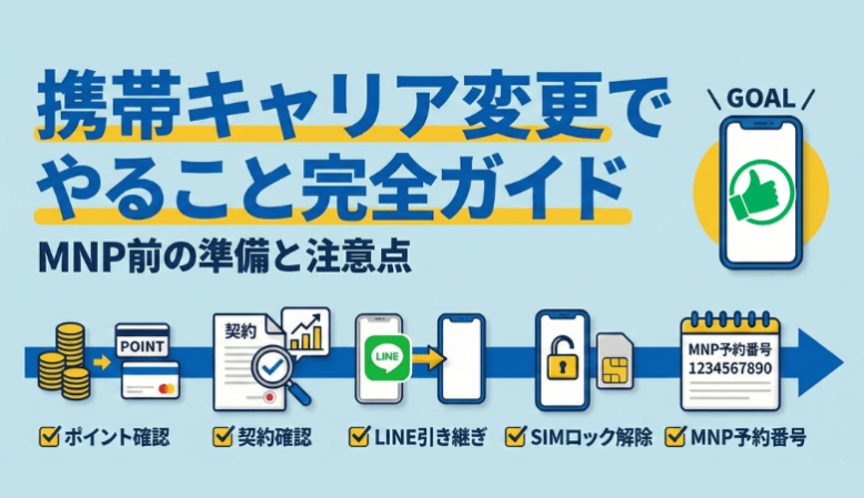 携帯キャリア変更でやること完全ガイド|MNP前の準備と注意点