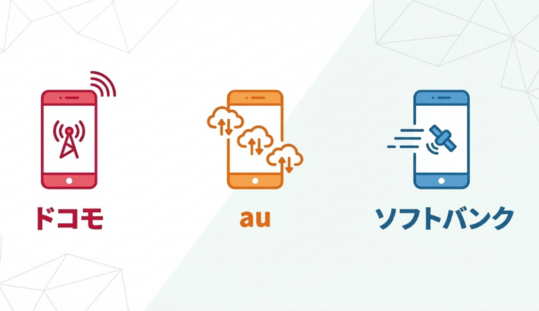 大手3キャリアの画像