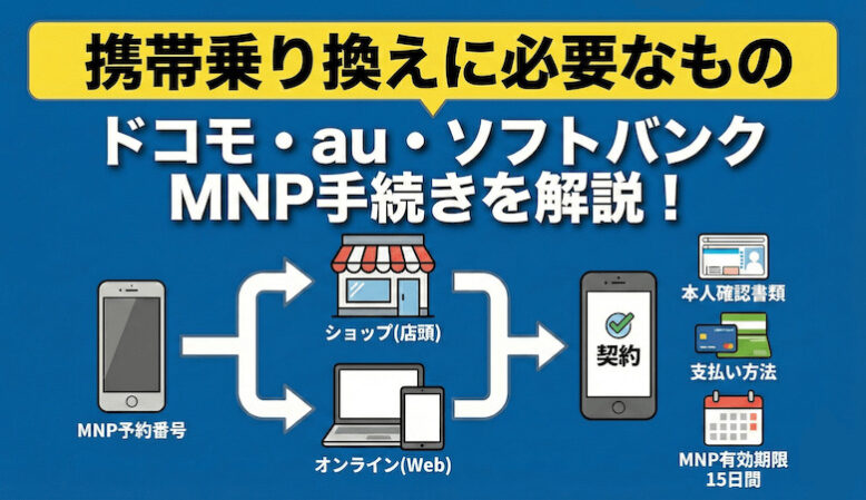 携帯乗り換えに必要なもの｜ドコモ・au・ソフトバンクのMNP手続き