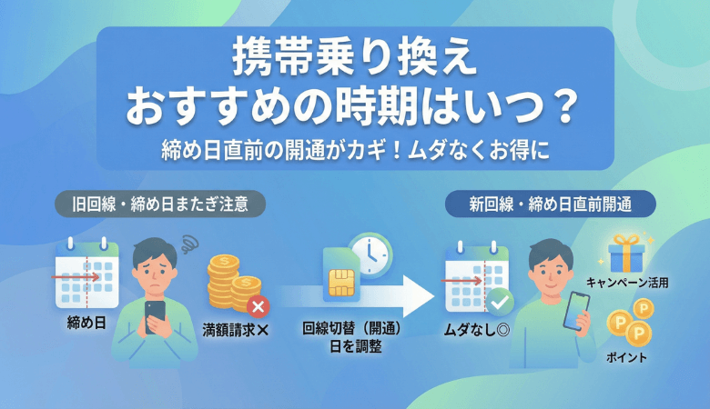 携帯乗り換えにおすすめの時期はいつ?損をしないベストタイミングとは