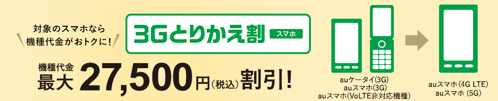 au「スマホスタートプラン」+「ケータイ→auスマホ割プラス」