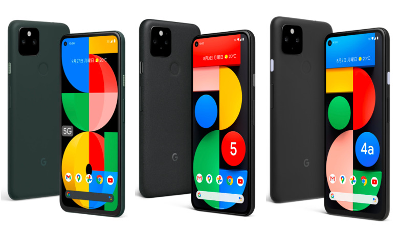 Google Pixel 5a (5G) / Pixel 5 / Pixel 4a (5G)のスペック比較まとめ