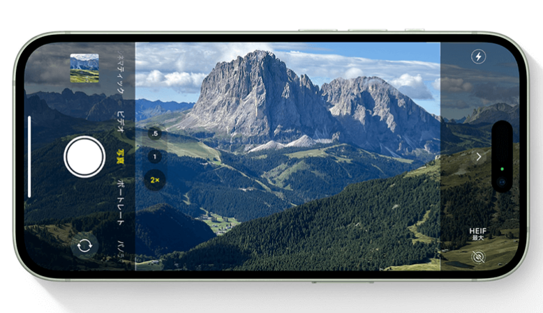iPhone 15のカメラの画像