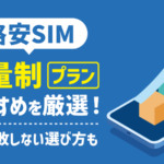 格安SIMの従量制プランとは？厳選6社の料金・評判を徹底比較！